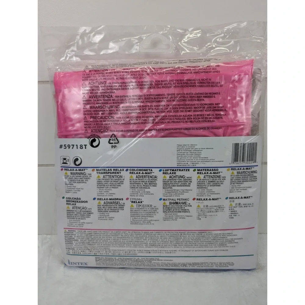 Vintage INTEX The Wet Set Relax-a-Mat Pink Float 72
